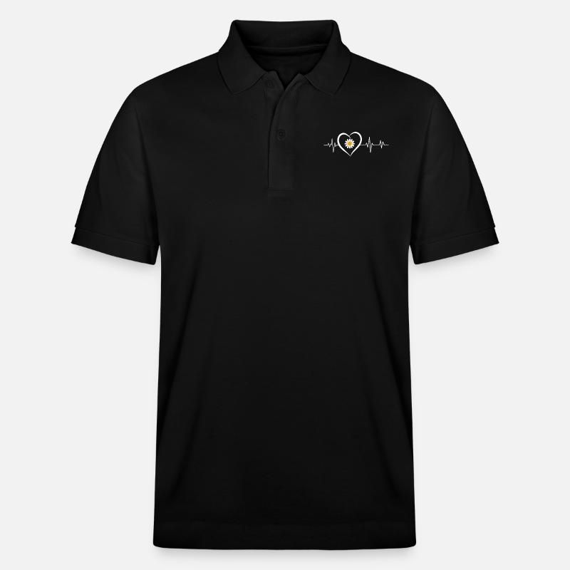 Daisy Herzschlag - Stanley/Stella Unisex Bio-Poloshirt PREPSTER - Schwarz