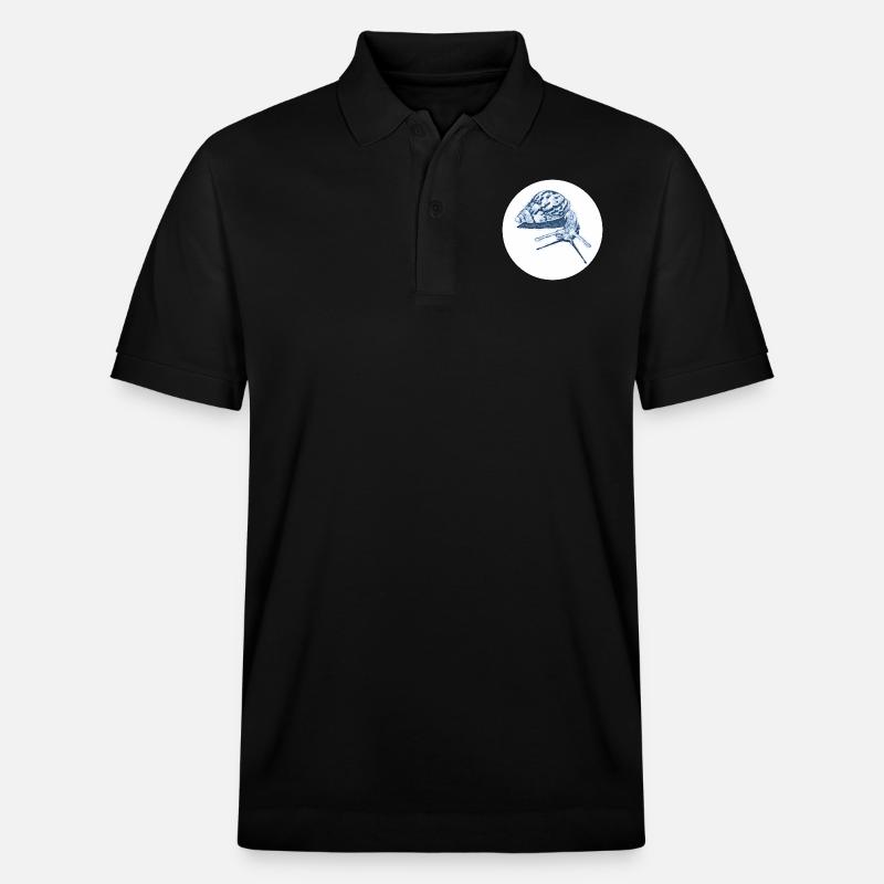 snail with shadow scribble art - Stanley/Stella Unisex Bio-Poloshirt PREPSTER - Schwarz