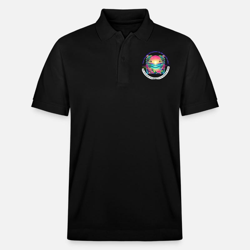 Vacances Sans Wifi - Polo PREPSTER bio Stanley/Stella Unisexe - noir