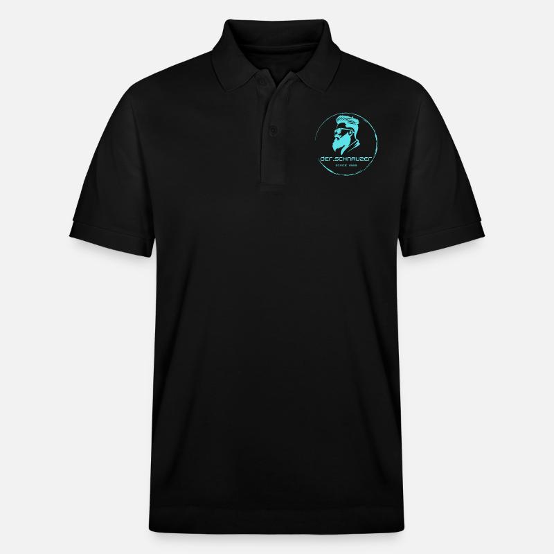 der_schnauzer hellblau - Stanley/Stella Unisex Bio-Poloshirt PREPSTER - Schwarz