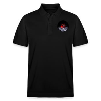 Design mit Fisheye-Kamera - Stanley/Stella Unisex Bio-Poloshirt PREPSTER - Schwarz - Vorne - Roxy (174cm) & Andy (188cm)