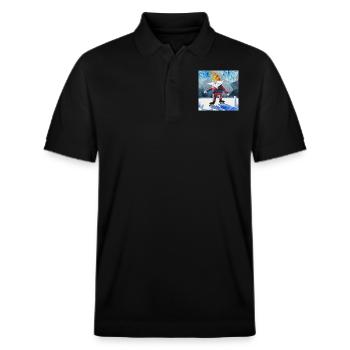 Die Wunder des Winters - Stanley/Stella Unisex Bio-Poloshirt PREPSTER - Schwarz - Vorne - Roxy (174cm) & Andy (188cm)