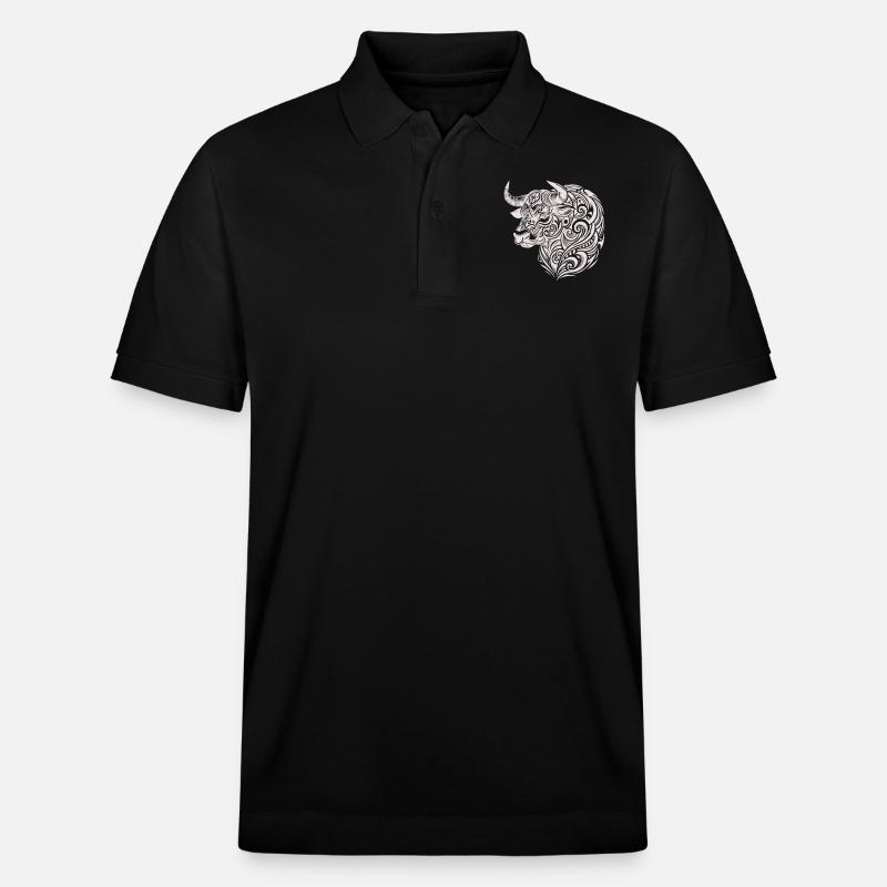 Taureau Tribal - Polo PREPSTER bio Stanley/Stella Unisexe - noir