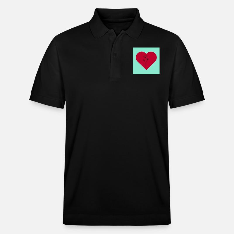 Coeur de fleur - Polo PREPSTER bio Stanley/Stella Unisexe - noir