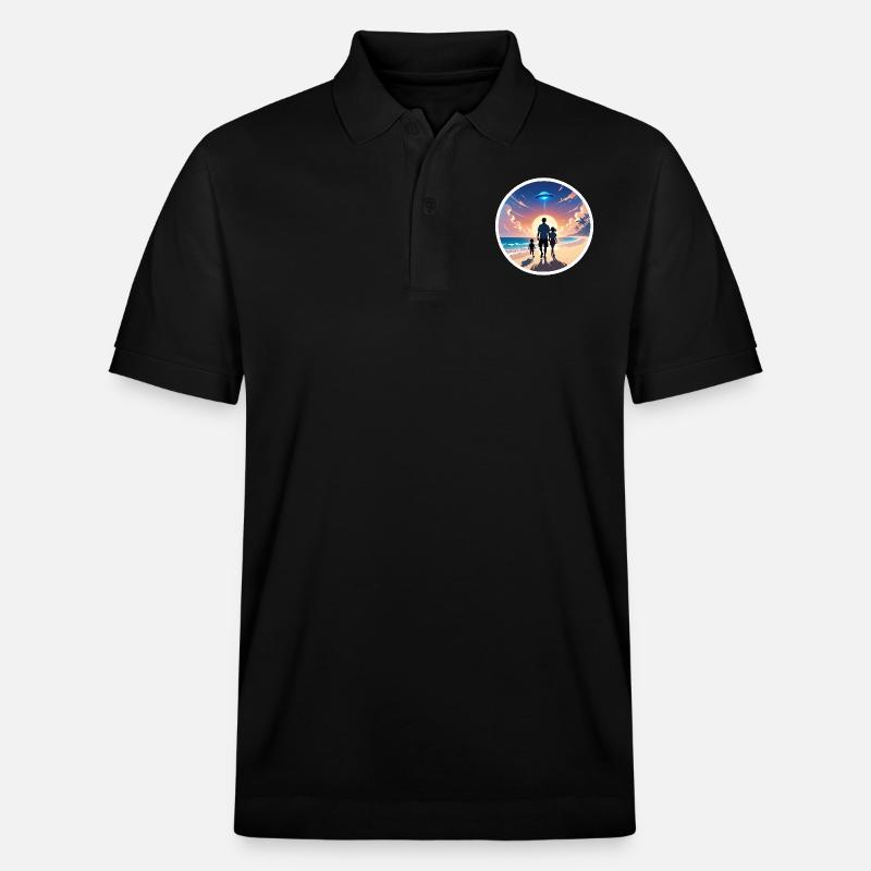 Sunset Beach - Stanley/Stella Unisex Bio-Poloshirt PREPSTER - Schwarz