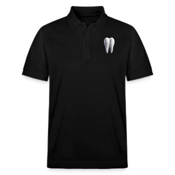 Une dent blanche - Polo PREPSTER bio Stanley/Stella Unisexe - noir - Devant - Roxy (174cm) & Andy (188cm)