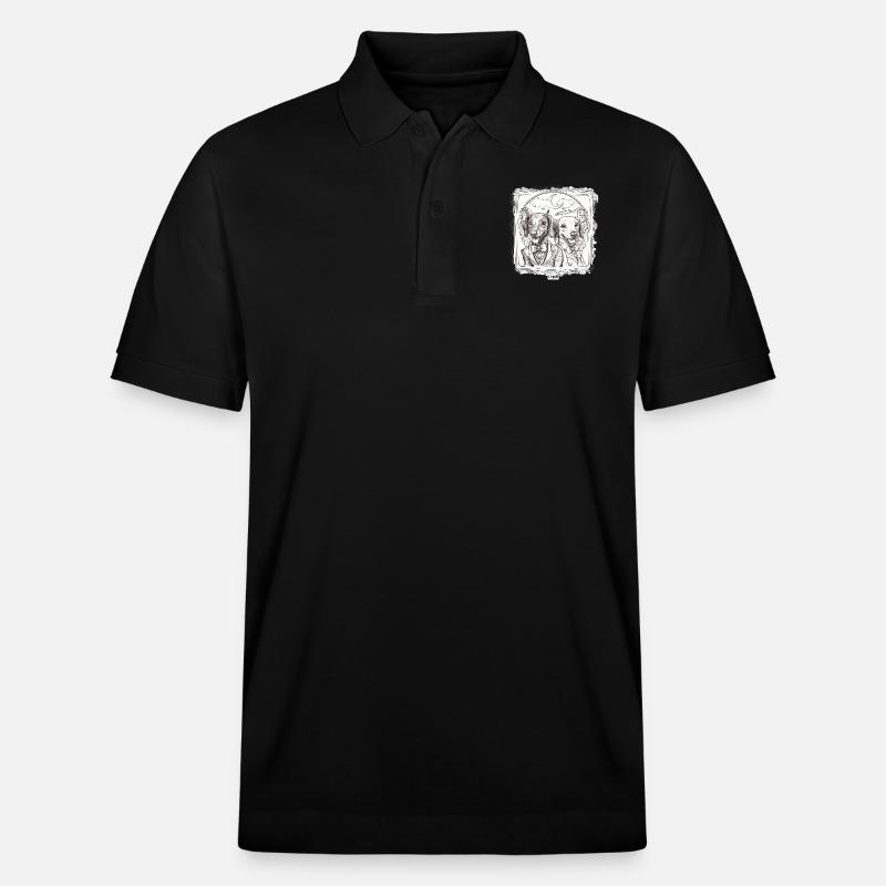 Diable contre Ange Teckel - Polo PREPSTER bio Stanley/Stella Unisexe - noir