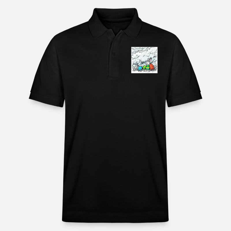 Eierwunder & Hasenglück - Stanley/Stella Unisex Bio-Poloshirt PREPSTER - Schwarz