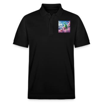 Parrot love - Stanley/Stella Unisex Organic Polo Shirt PREPSTER - black - Front - Roxy (174cm) & Andy (188cm)
