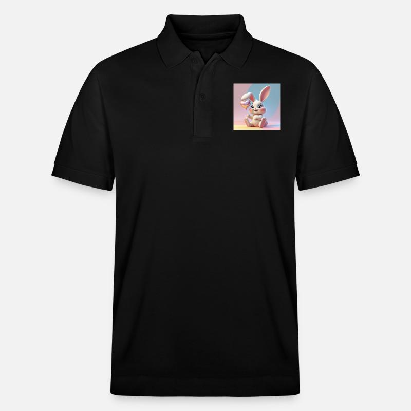Zinzinuo – Lapin Mignon pour Tous - Polo PREPSTER bio Stanley/Stella Unisexe - noir