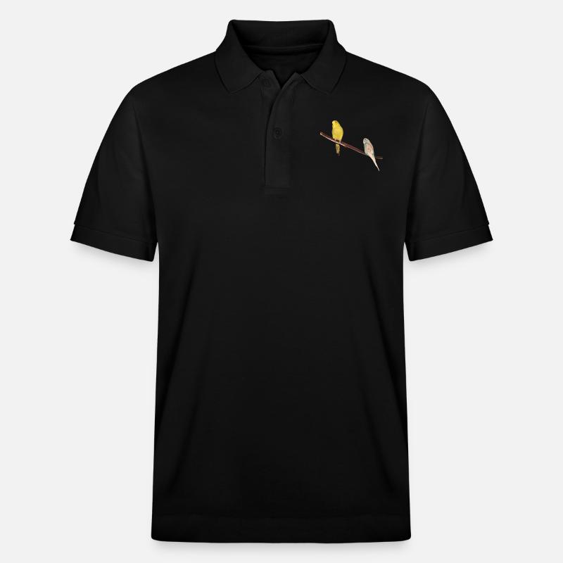 Wellensittiche - Stanley/Stella Unisex Bio-Poloshirt PREPSTER - Schwarz