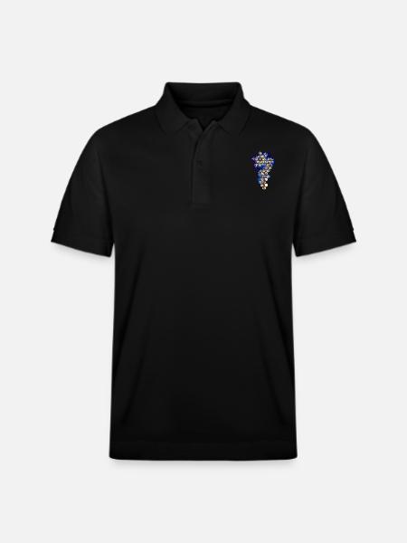 Honeycomb fractal - Stanley/Stella Unisex Organic Polo Shirt PREPSTER - black