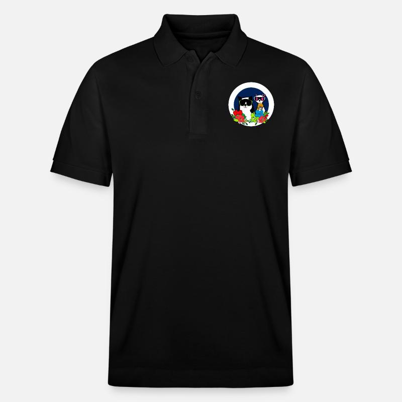 Katzen beste Freunde - Stanley/Stella Unisex Bio-Poloshirt PREPSTER - Schwarz