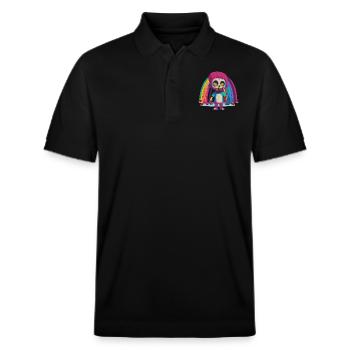 Pride Zombie 07 - Stanley/Stella Unisex Bio-Poloshirt PREPSTER - Schwarz - Vorne - Roxy (174cm) & Andy (188cm)