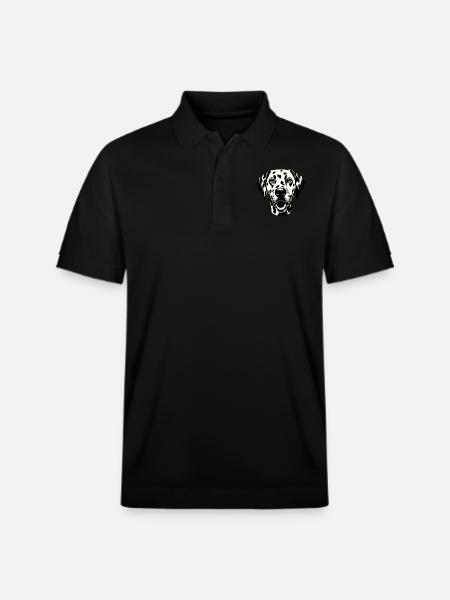 Hundegesicht Dalmatiner - Stanley/Stella Unisex Bio-Poloshirt PREPSTER - Schwarz