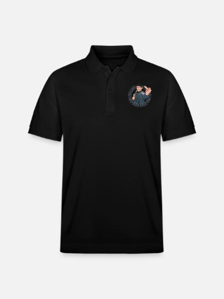 Rieser Grantler // Illustration - Stanley/Stella Unisex Organic Polo Shirt PREPSTER - black