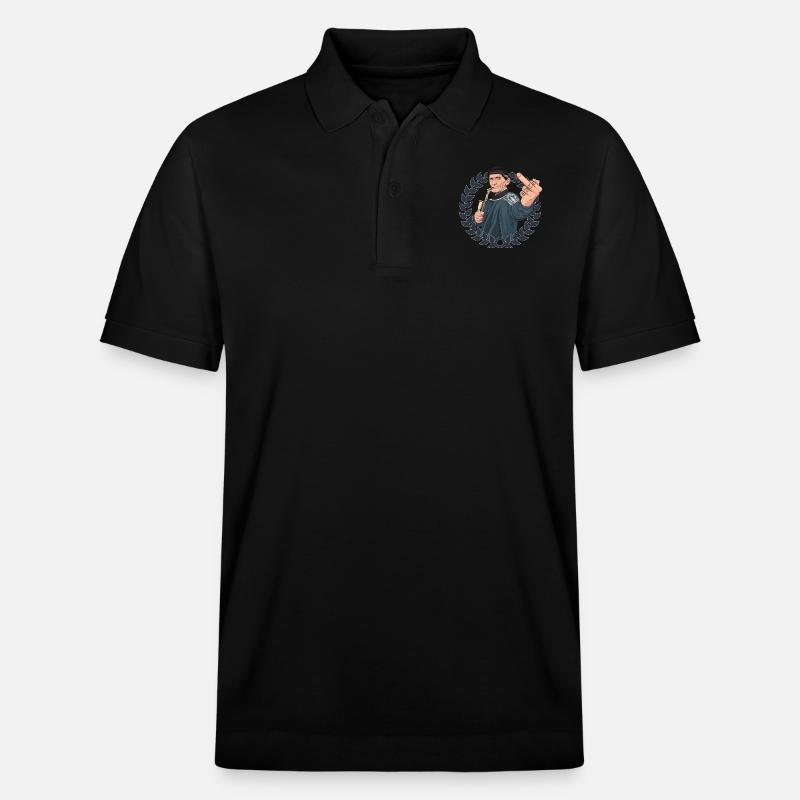 Rieser Grantler // Illustration - Stanley/Stella Unisex Bio-Poloshirt PREPSTER - Schwarz