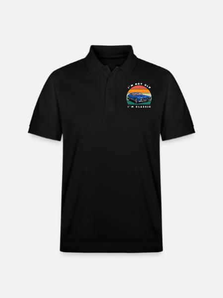 I'm Not Old I'm Classic - Stanley/Stella Unisex Organic Polo Shirt PREPSTER - black