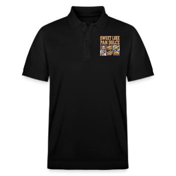 Süß wie mexikanisches Gebäck - Stanley/Stella Unisex Bio-Poloshirt PREPSTER - Schwarz - Vorne - Roxy (174cm) & Andy (188cm)