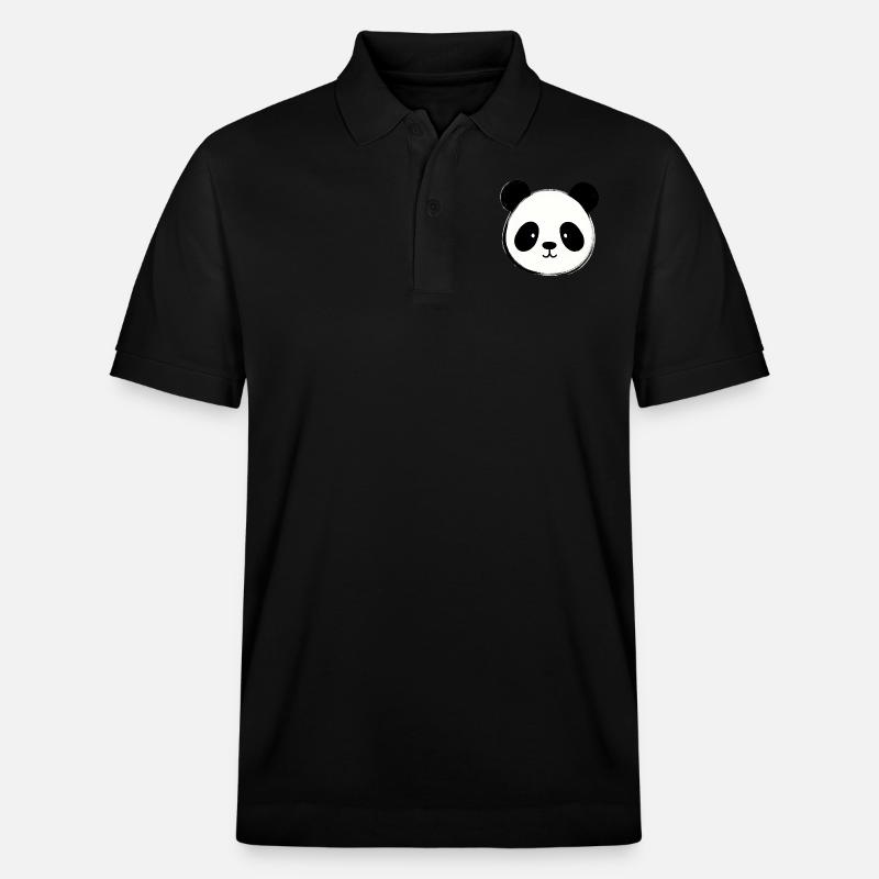 Süßer Panda - Stanley/Stella Unisex Bio-Poloshirt PREPSTER - Schwarz