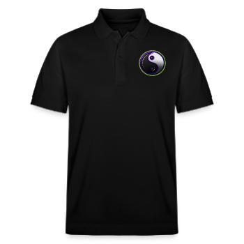 Ying Yang spirit - Stanley/Stella Unisex Bio-Poloshirt PREPSTER - Schwarz - Vorne - Roxy (174cm) & Andy (188cm)