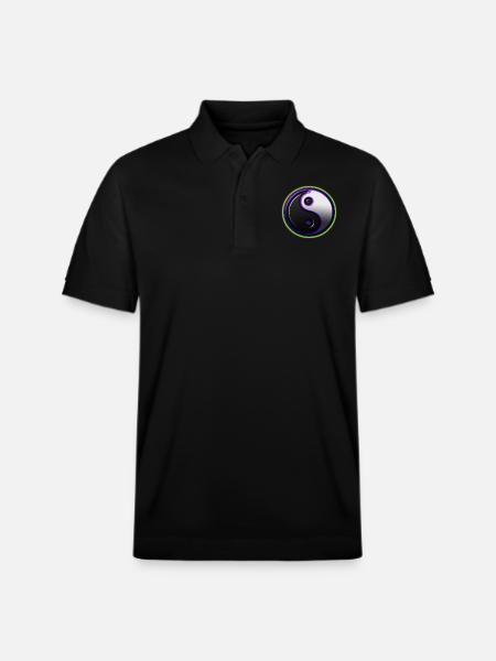 Ying Yang spirit - Stanley/Stella Unisex Organic Polo Shirt PREPSTER - black