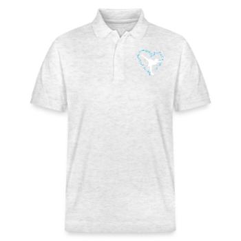 Eiskunstlauf Schlittschuhlauf Eis Figuren Tanz - Stanley/Stella Unisex Bio-Poloshirt PREPSTER - Weiß meliert - Vorne - Roxy (174cm) & Andy (188cm)