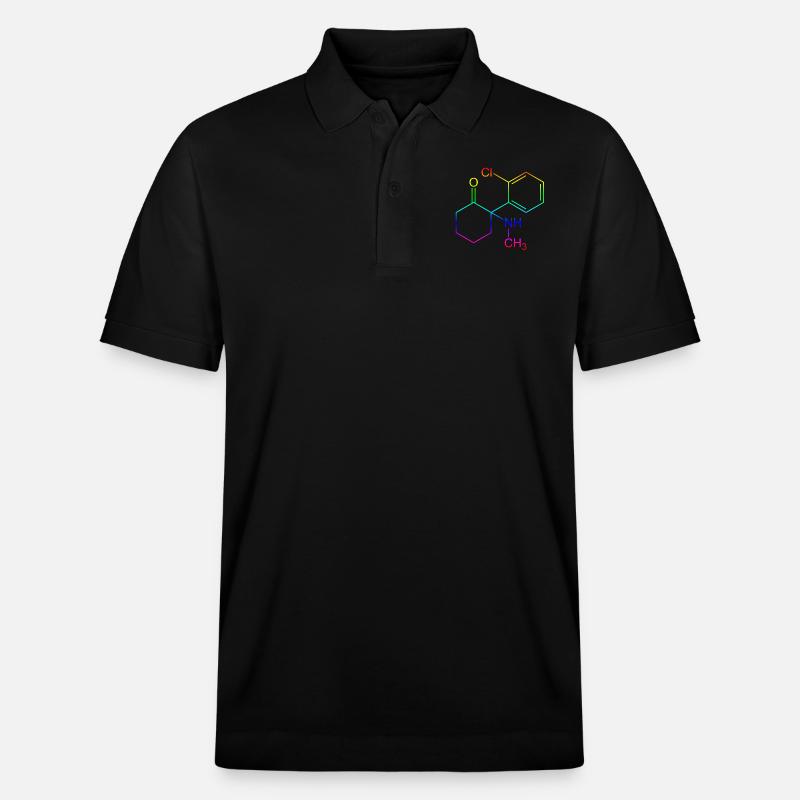 Ketamin Strukturformel - Stanley/Stella Unisex Bio-Poloshirt PREPSTER - Schwarz