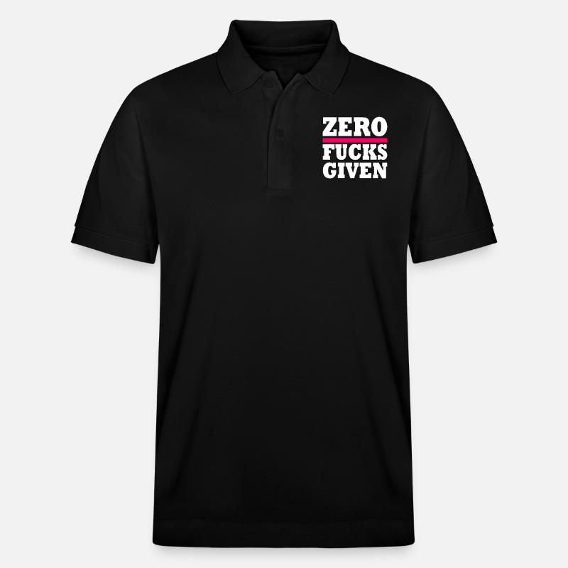 Zero fucks given - Stanley/Stella Unisex Bio-Poloshirt PREPSTER - Schwarz