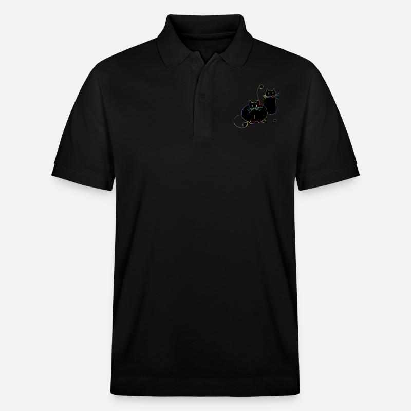 Chats - Polo PREPSTER bio Stanley/Stella Unisexe - noir