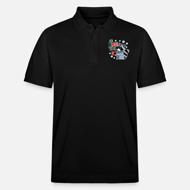 l'instant de noel - hiver mignon - Polo PREPSTER bio Stanley/Stella Unisexe - noir