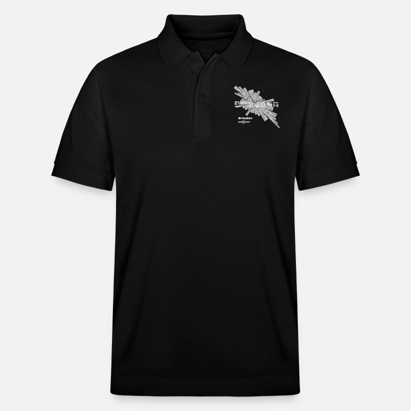 Dresden plan - Polo PREPSTER bio Stanley/Stella Unisexe - noir