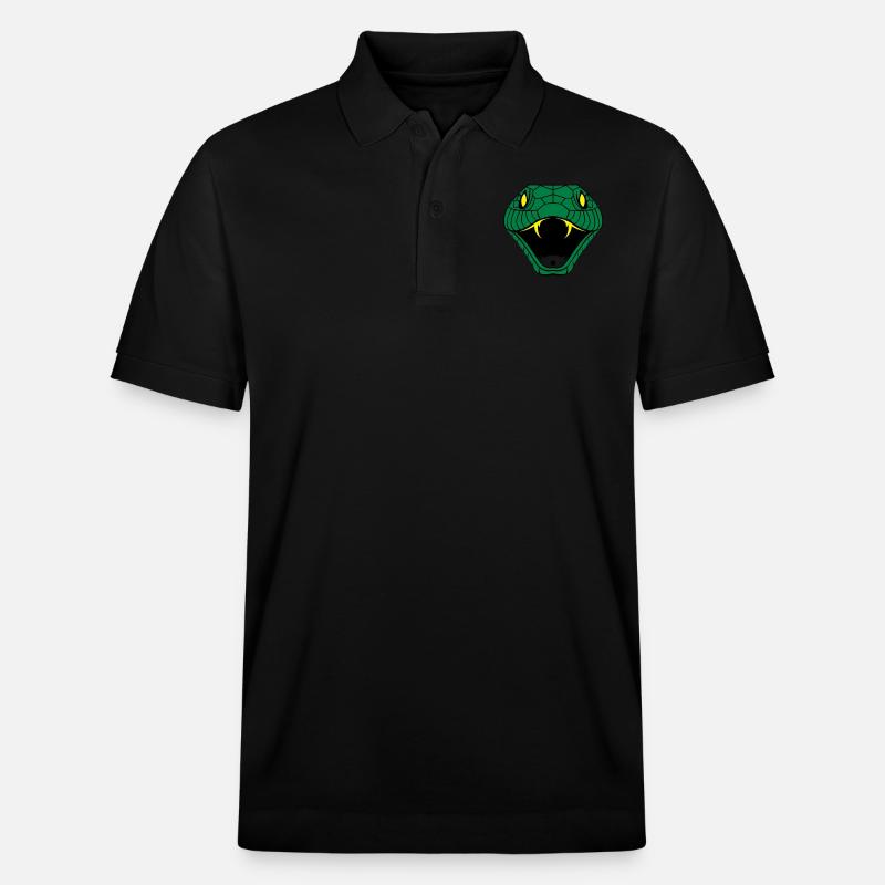 snake_002 - Stanley/Stella Unisex Bio-Poloshirt PREPSTER - Schwarz