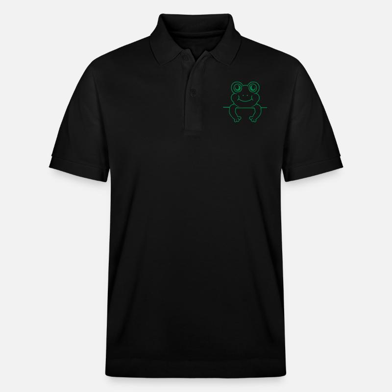 Wall Frog Shield Comic - Polo PREPSTER bio Stanley/Stella Unisexe - noir