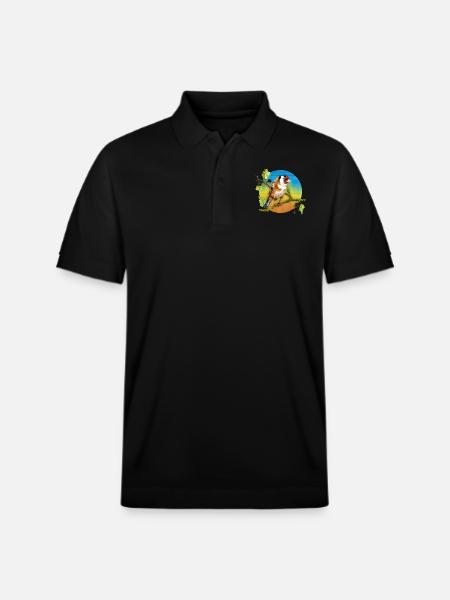 Bunter Vogel - Stanley/Stella Unisex Bio-Poloshirt PREPSTER - Schwarz