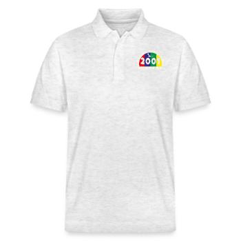 Vintage 2001 Retro - Bursdag - Stanley/Stella Unisex Organic Polo Shirt PREPSTER - heather white - Front - Roxy (174cm) & Andy (188cm)