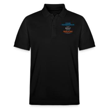 Steuerfachangestellte Beruf - Stanley/Stella Unisex Bio-Poloshirt PREPSTER - Schwarz - Vorne - Roxy (174cm) & Andy (188cm)