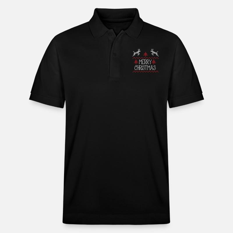 Merry Christmas design II - Stanley/Stella Unisex Bio-Poloshirt PREPSTER - Schwarz