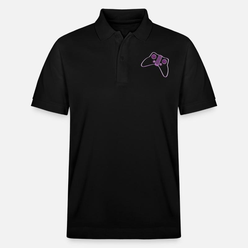 Kontroller Pink Lila - Stanley/Stella Unisex Bio-Poloshirt PREPSTER - Schwarz