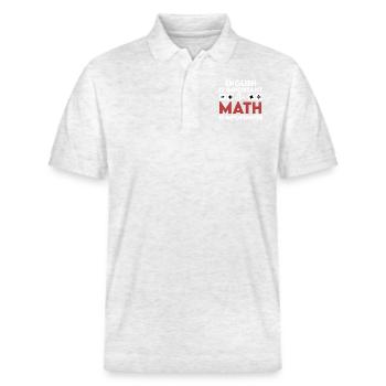 Funny Math Student Pun Mathematics Lovers - Stanley/Stella Unisex Organic Polo Shirt PREPSTER - heather white - Front - Roxy (174cm) & Andy (188cm)