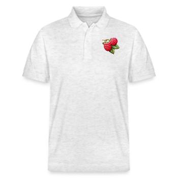 Himbeere Doppelfrucht - Stanley/Stella Unisex Bio-Poloshirt PREPSTER - Weiß meliert - Vorne - Roxy (174cm) & Andy (188cm)