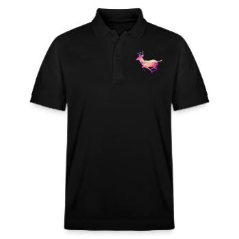 Cerf - Polo PREPSTER bio Stanley/Stella Unisexe - noir - Devant - Roxy (174cm) & Andy (188cm)