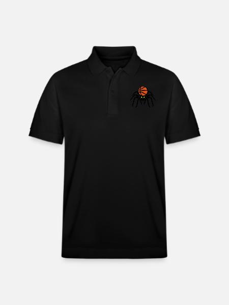 basketball spider spider spinner flask - Stanley/Stella Unisex Organic Polo Shirt PREPSTER - black