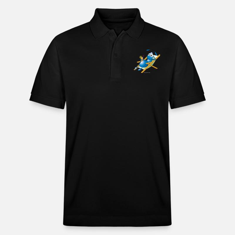 Ant in a deck chair - Polo PREPSTER bio Stanley/Stella Unisexe - noir