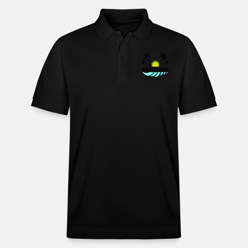 barcelona - Stanley/Stella Unisex Bio-Poloshirt PREPSTER - Schwarz
