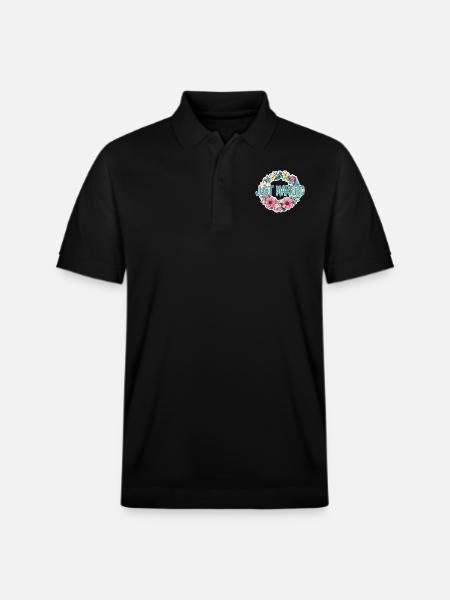 Just Married - For Wedding - Stanley/Stella Unisex Organic Polo Shirt PREPSTER - black