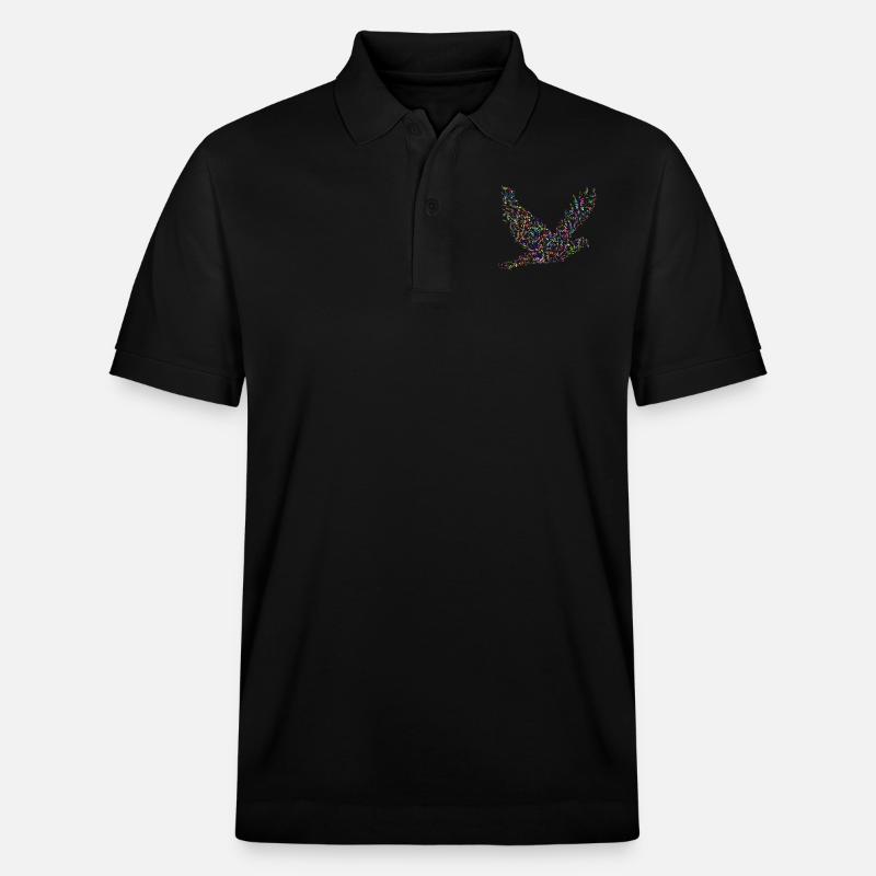 Taube Peace - Stanley/Stella Unisex Bio-Poloshirt PREPSTER - Schwarz