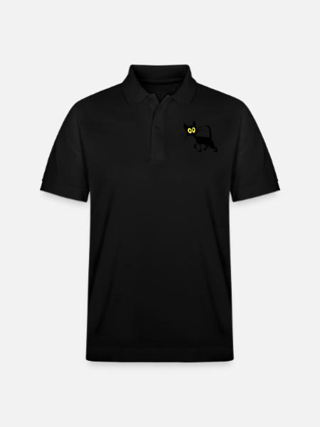 chat noir - Polo PREPSTER bio Stanley/Stella Unisexe - noir