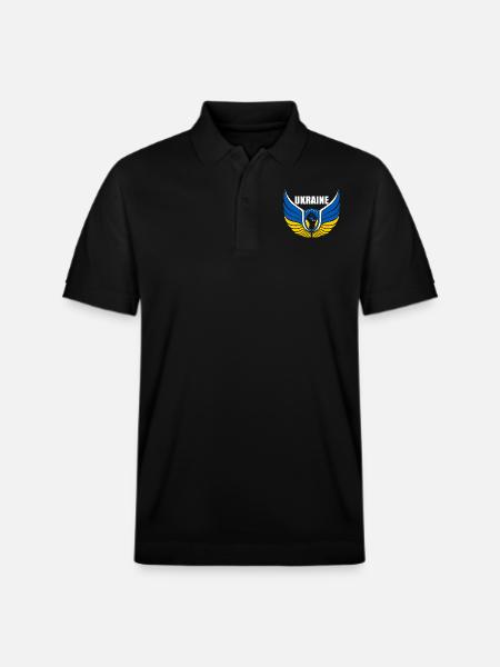 Ukraine Logo - Stanley/Stella Unisex Organic Polo Shirt PREPSTER - black