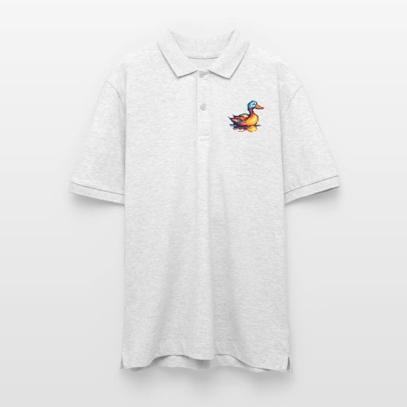 Small duck in 8 bit retro pixel graphics Stanley/Stella Unisex Organic Polo Shirt PREPSTER